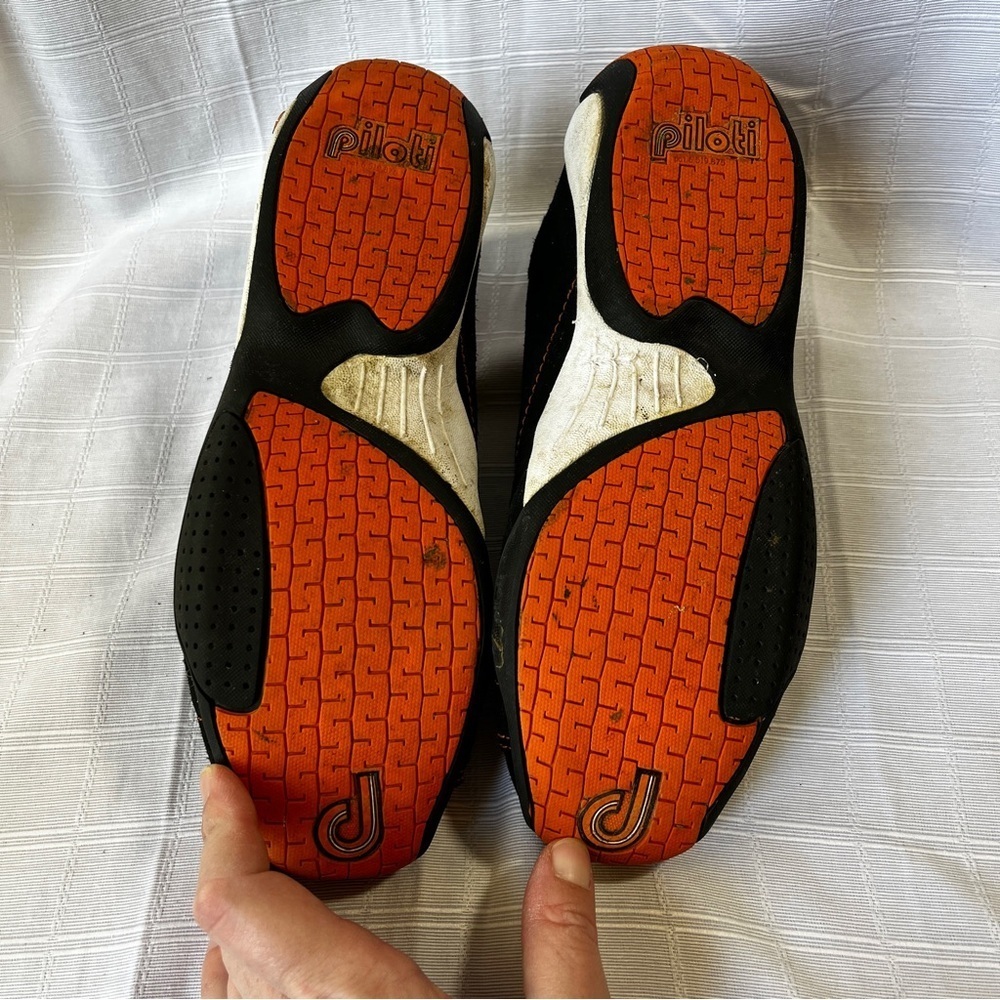 Piloti Prototipo Black and Orange Suede Driving Shoes Men's 6.5 Racecar Quality - Picture 6 of 13